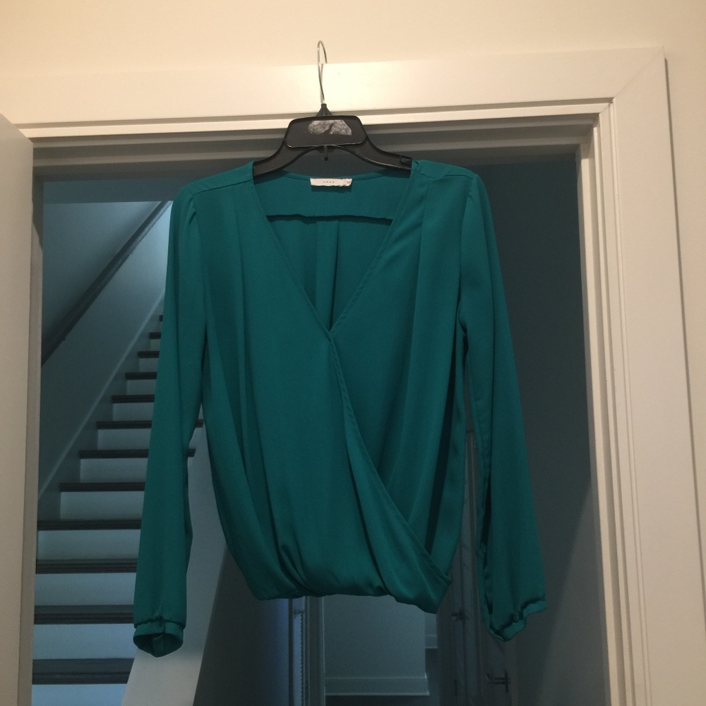 Sheer Wrap Blouse